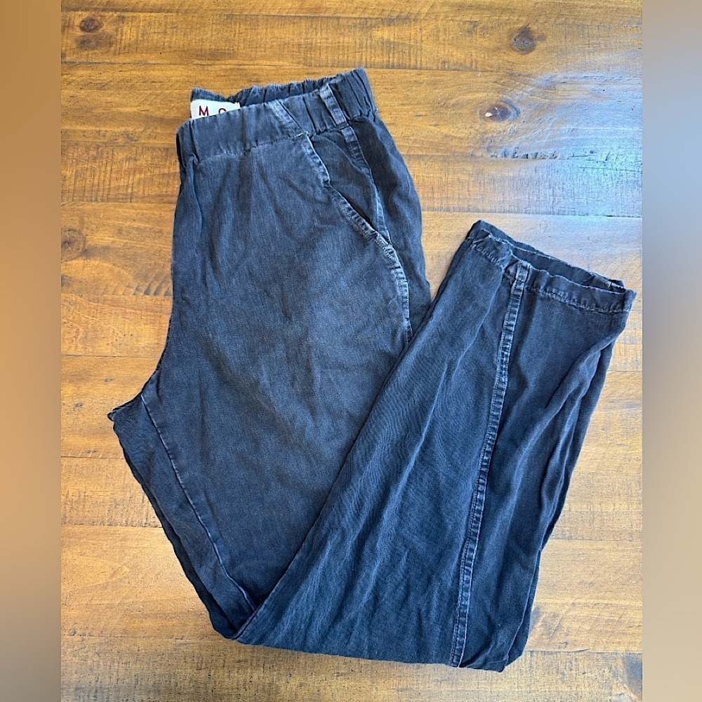 AMO Pull On Slouch Washed Black Trouser Size Small NWOT